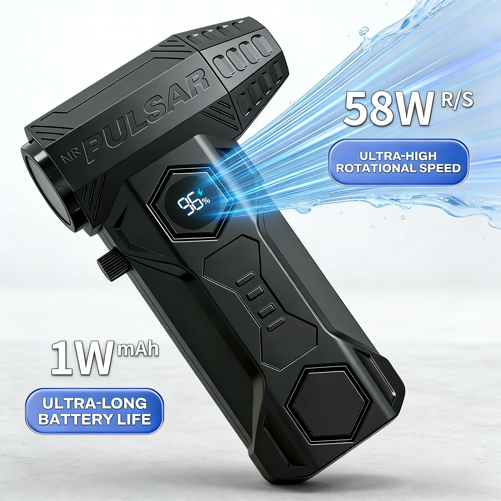 

Бесщеточный мощный струйный вентилятор X11 | Сильный воздушный поток 53 м/с | Перезаряжаемый пылесос для сжатого воздуха Type-C