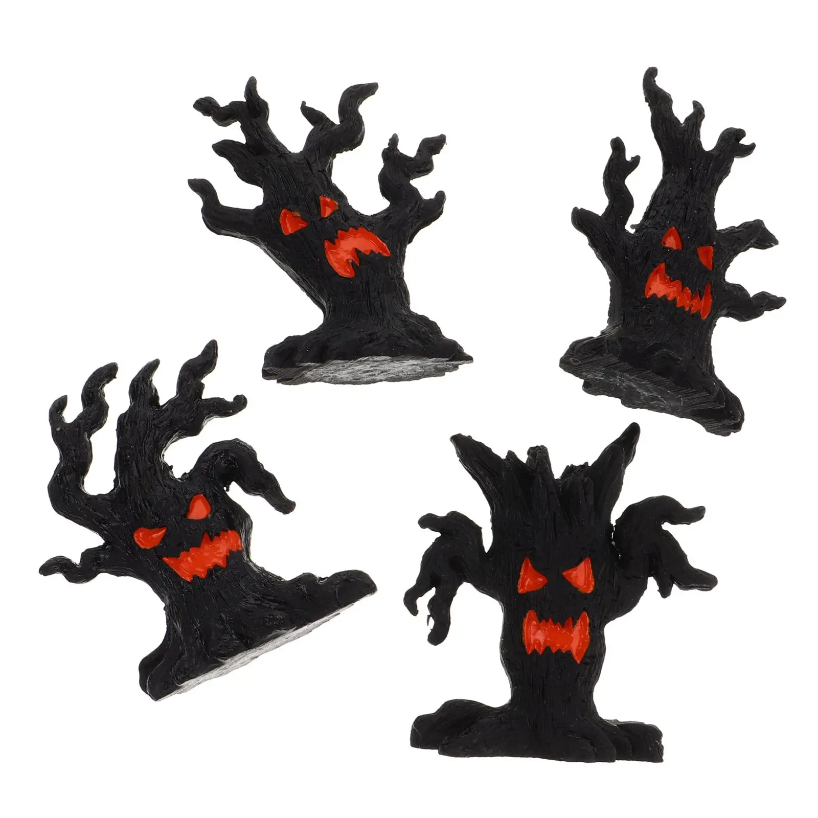 

4 Pcs Decorative Ornaments Miniatures Crafts Halloween House Mini House Ornaments Accessories Realistic Mini Figures