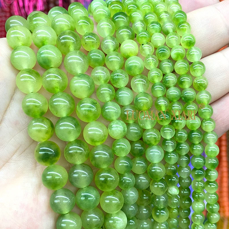 4-12MM Natural Stone Purple Flower Jades Chalcedony Loose Round Spacer Bead for Jewelry Making Diy Earrings Bracelet Accessories