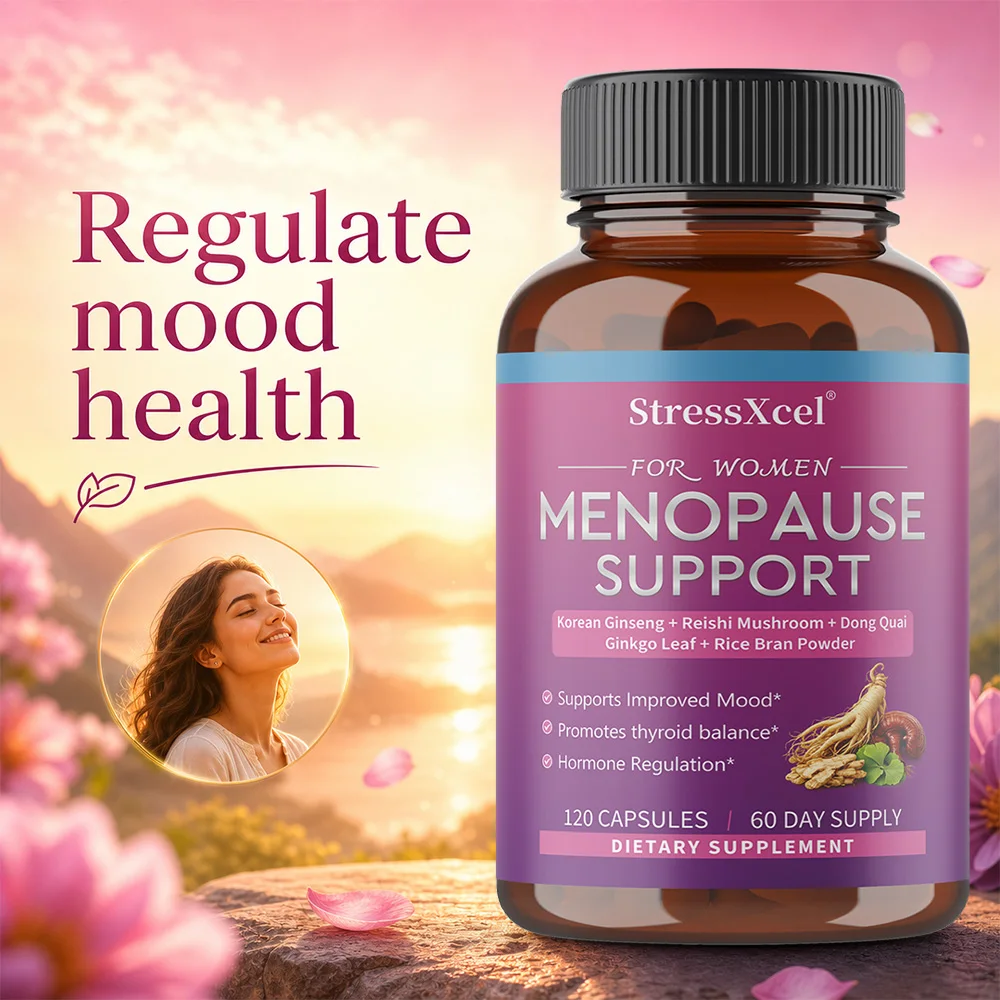 Women’s Menopause Relief Capsules, Support Hormone Balance, Hot Flashes Night Sweats Mood Metabolism Bone Gut Health