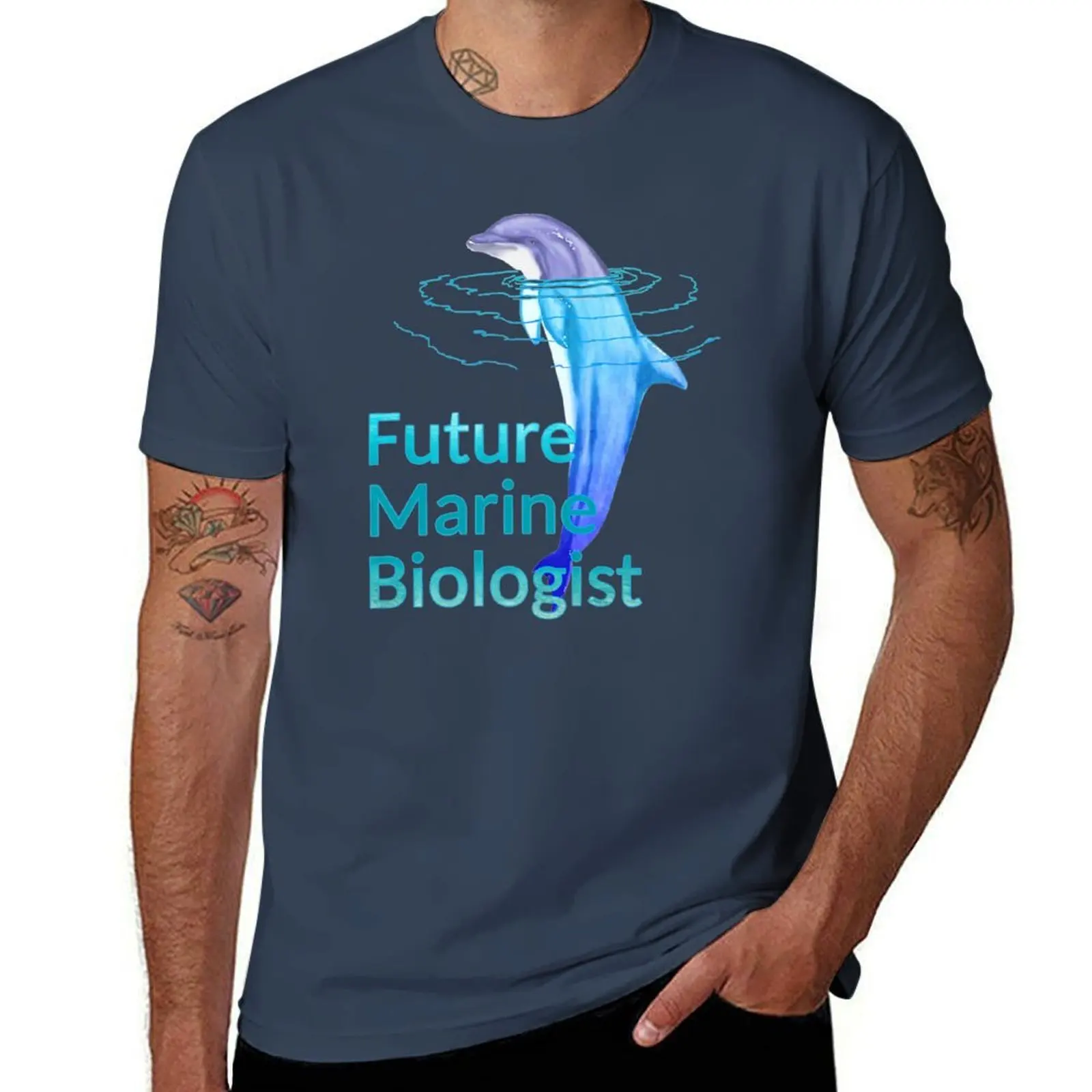 dolphin future marine biologist shirt T-Shirt Basic Tee Shirt for Everyday Outfit