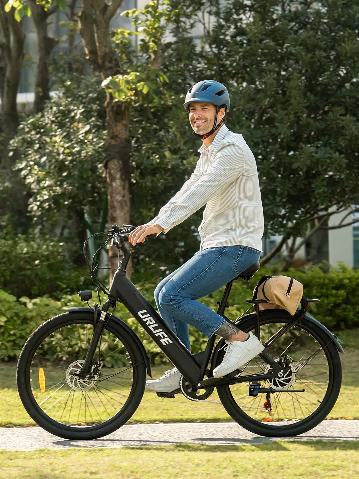 AliExpress URLIFE 250W E26 Electric Bike for Adults 48V 10.4Ah Removable Battery Top Speed 20MPH, 26''X2" Standard Tire, 7-Speeds