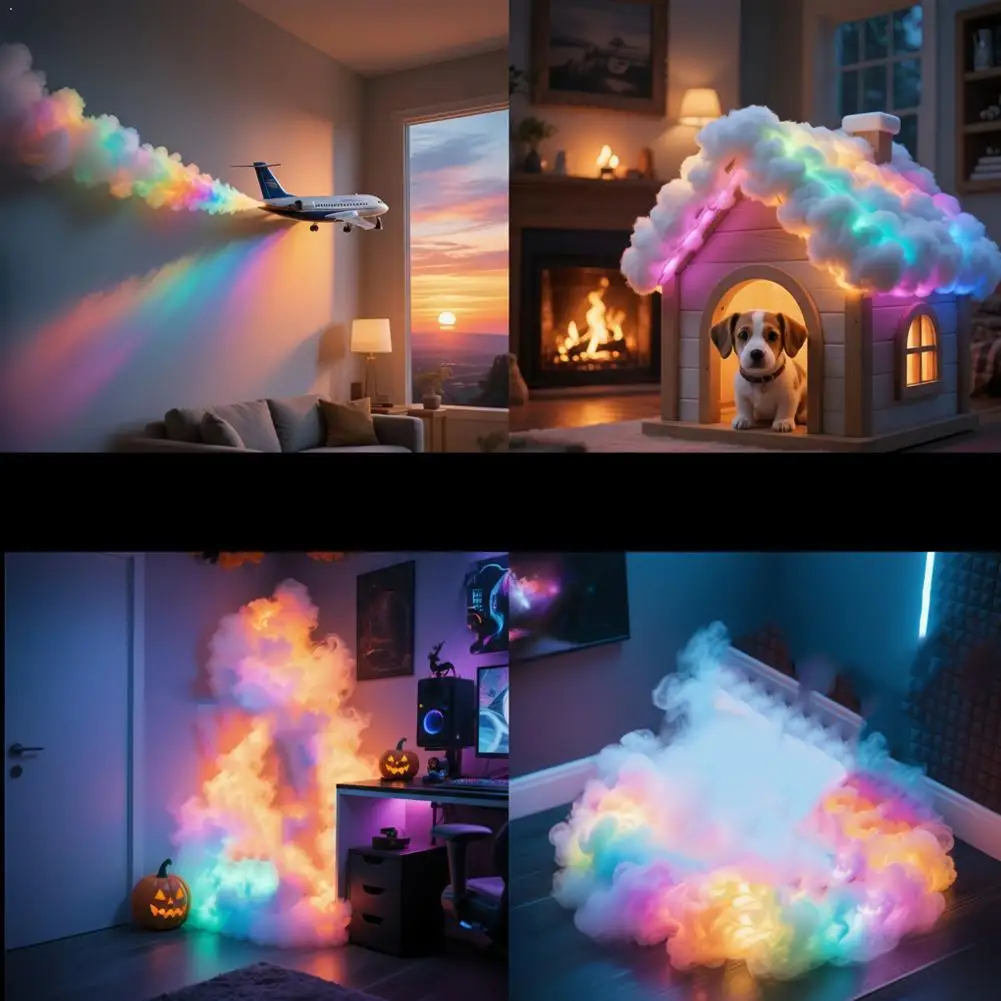 

Cloud LED Lights For Ceiling USB Thundercloud LED Lamp Set Ambient Music Light For Desktop Ceiling Bedroom Living Room Office