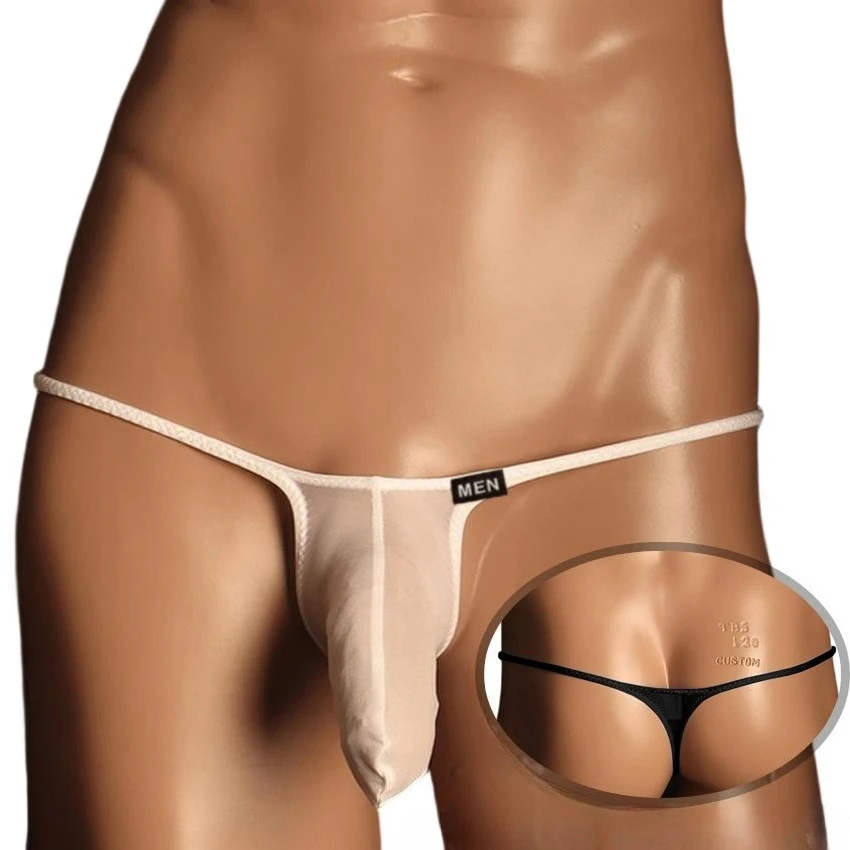 6pcs Premium High Stretch Ice Silk Men Low Rise Thin Strap Thong, Seamless Large Contour Pouch Sexy Male T-back Underwear