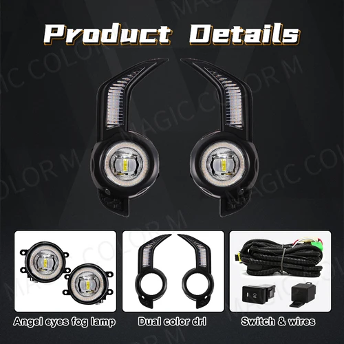 Imagen 2 del producto LED DRL para Toyota 4 Runner 4Runner 2014 2015 2016 2017 2018 2019 2020 2021 luz de circulación diurna lámpara antiniebla de coche blanco amarillo 12V