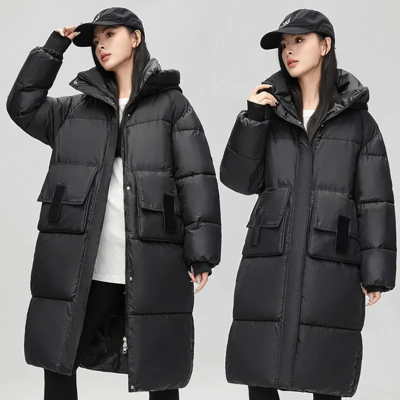 Oversized Slim Winter Women\'s Cold Coat Parkas Super Hot Coats Hooded Long Cotton Padded Jacket Jackets Womens Winter Coats