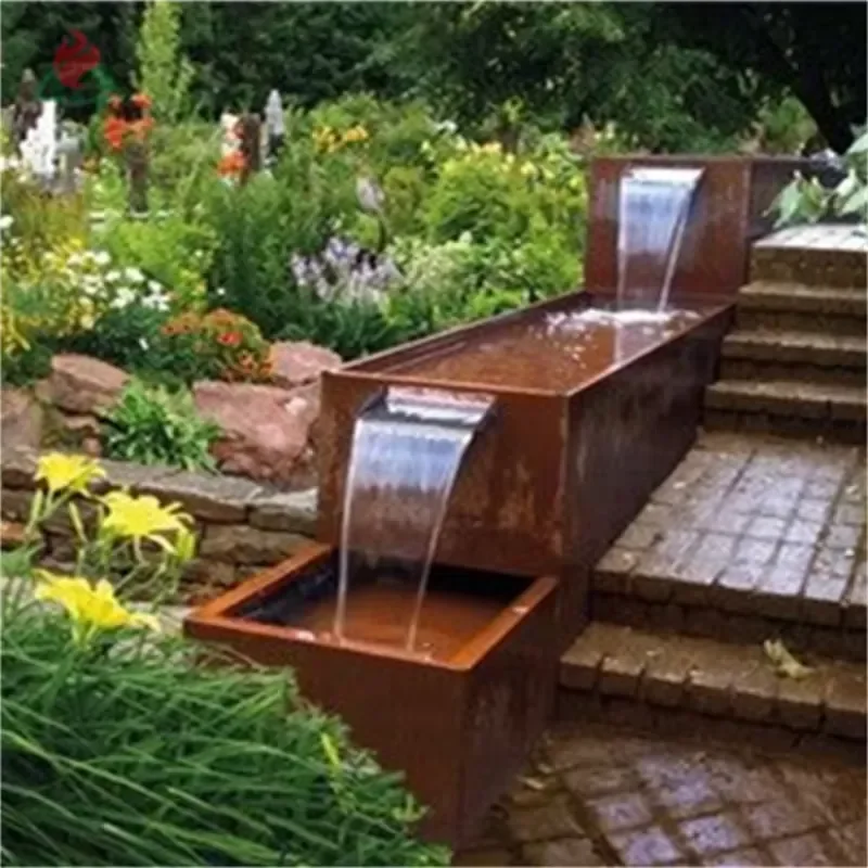 For Corten Rain Curtain Water Feature Water Feature Waterfall Water Fountain for Garden
