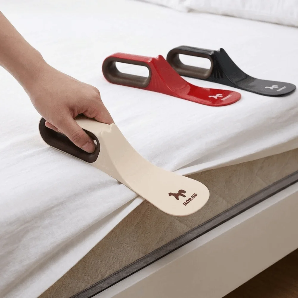 Plastic Mattress Wedge Elevator Labor-Saving Ergonomic Design Bed Sheet Tucker Efficient with Lint Remover Mattress Riser