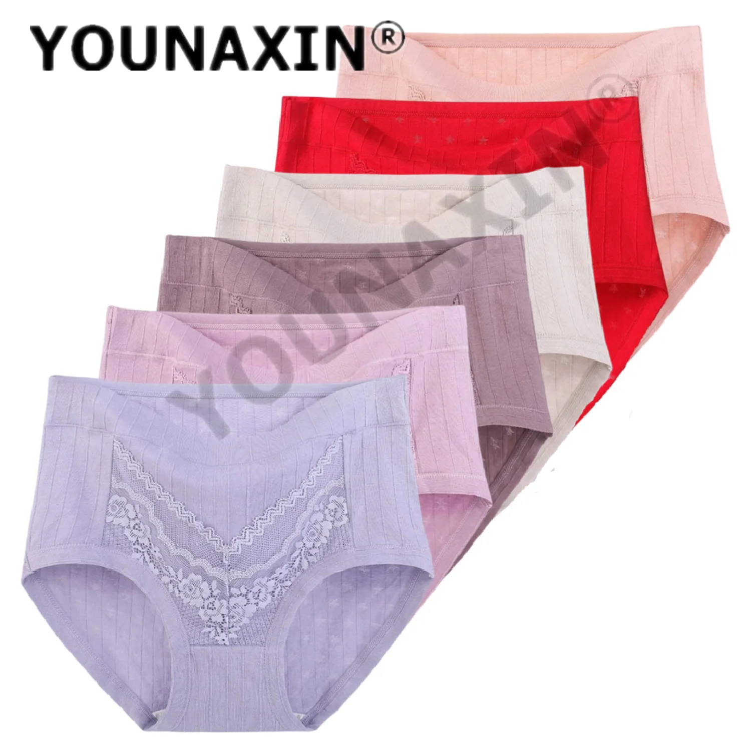 

6 Pieces Women Big Size Briefs Lingerie Undies Underwear Cotton Large High Waist Breathable Panties XL 2XL 3XL 4XL 5XL 6XL