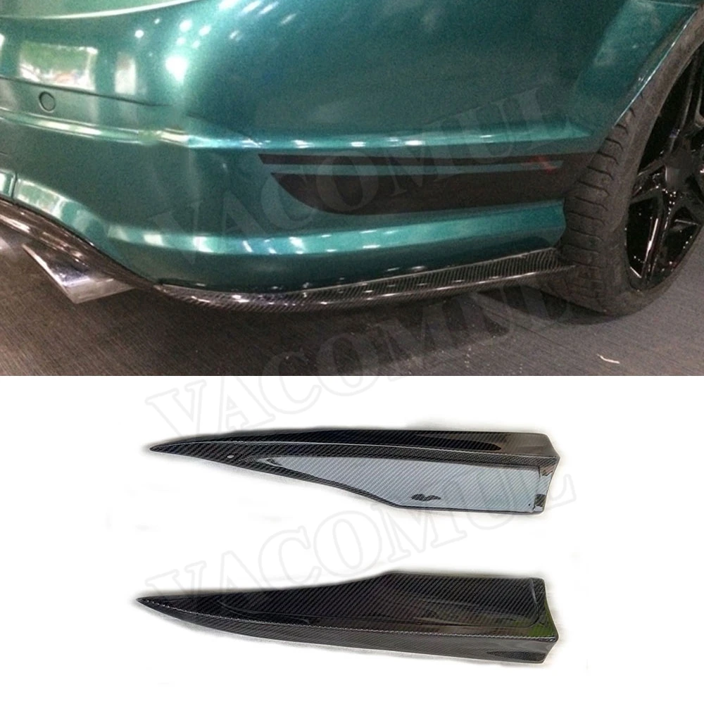 

VACOMUL 2Pcs For C Class Carbon Fiber Rear Bumper Lip Splitters Aprons For Benz W204 C63 AMG 2009-2014 FRP Back Bumper Flaps