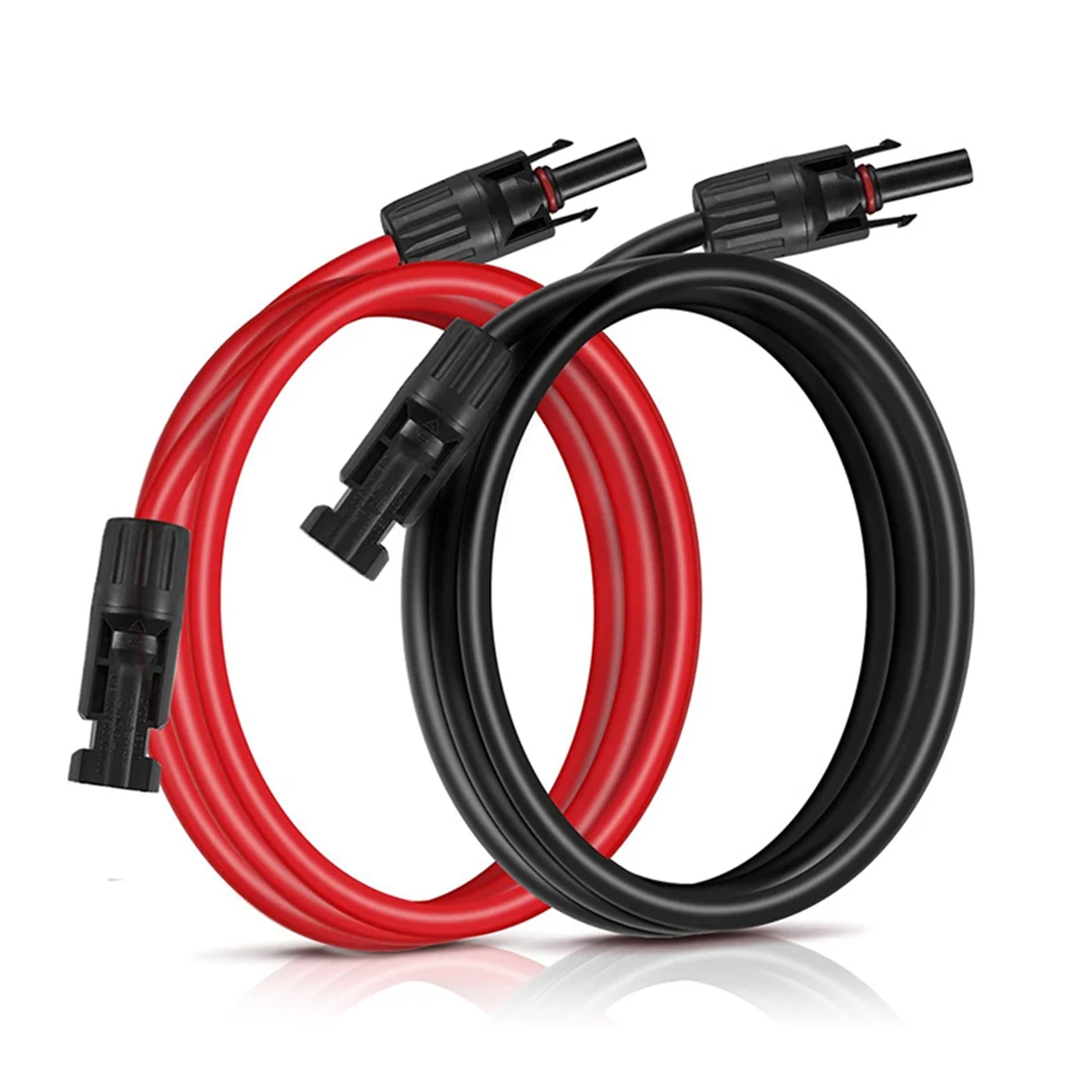 2M 12AWG- Solar Extension Cable,Solar Panel Extension Cable with Female and Male Connector(Red+Black Cable)