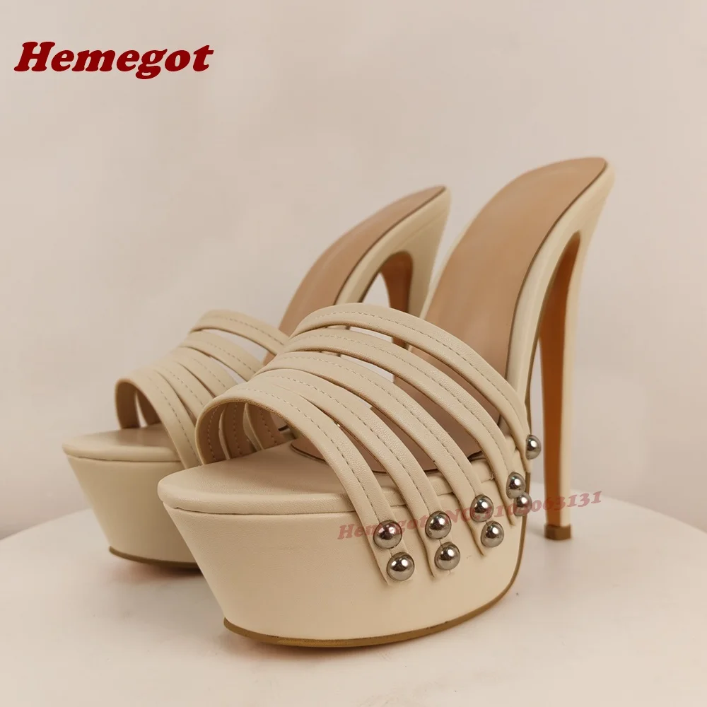 برشام قطع منصة النعال المفتوحة تو الخنجر الكعوب شبشب صيفي للنساء رصع الانزلاق على 2025 المدرج الجديد الأحذية الفاخرة #2