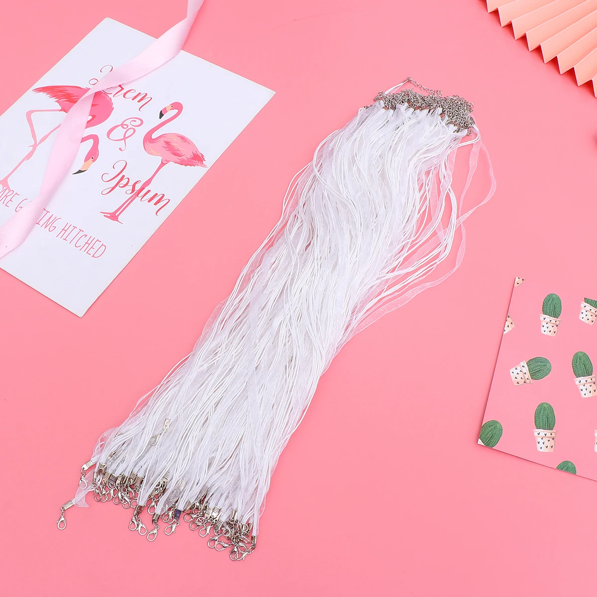 

100 Pcs Snow Yarn Wax Cord Necklace Cords Jewelry Making Supplies Strong Bracelet Craft Polyester Threads Replacement Chains