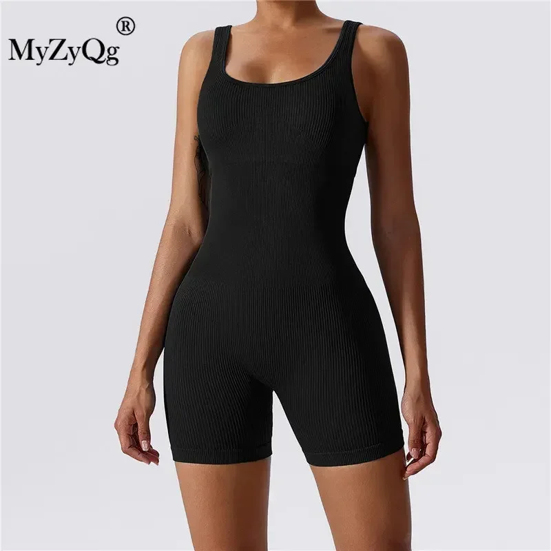 MyZyQg Summer Dance Women Jumpsuit Tight Breathable Air Sports Playsuit Buttock Lifting All-in-one Quick Dry Yoga Bodycon