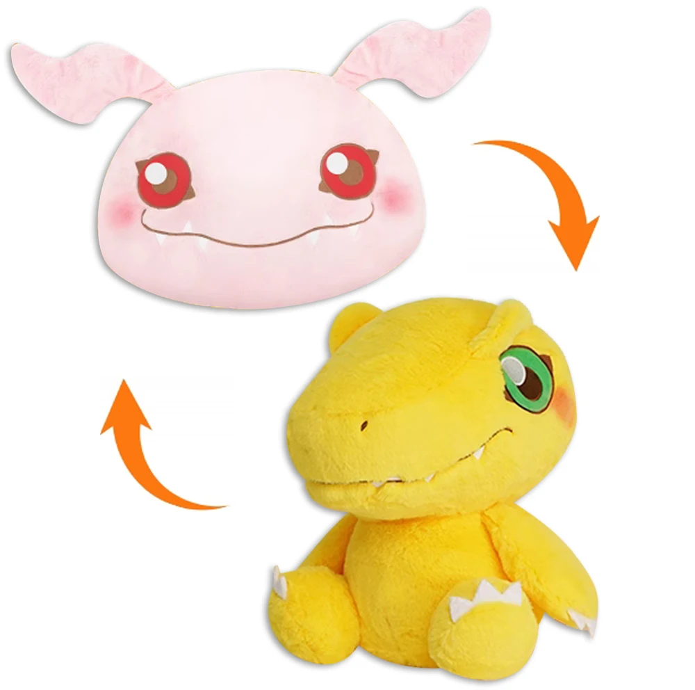 

New Cute Japan Anime Digimon Agumon Transforming Koromon Big Plush Doll Toy 28cm Pillow Cushion Cosplay Stuffed Kids Toys Gifts