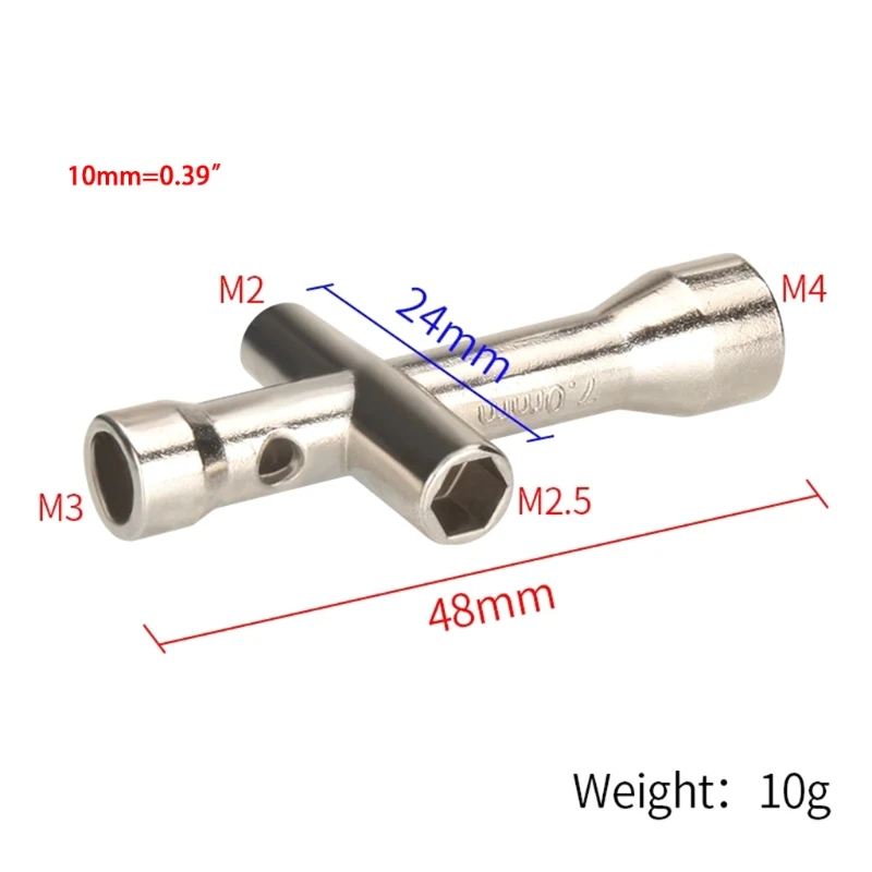 Mini para soquete cruzado para chave cruzada m2/m2.5/m3/m4 ferramenta de porca especial para robô e impressora 3d ferramenta de reparo