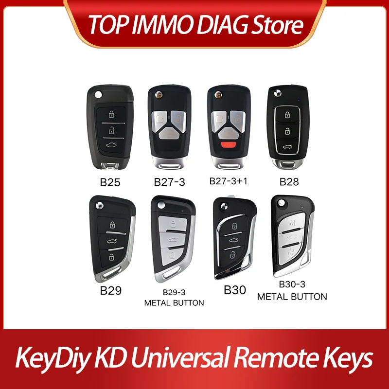 

10PCS KeyDiy KD Universal remote keys B25 B27-3 B27-3+1 B28 B29 B29-3 METAL BUTTON B30 B30-3 METAL BTN KD900/KD MINI/KD X2/KD X4