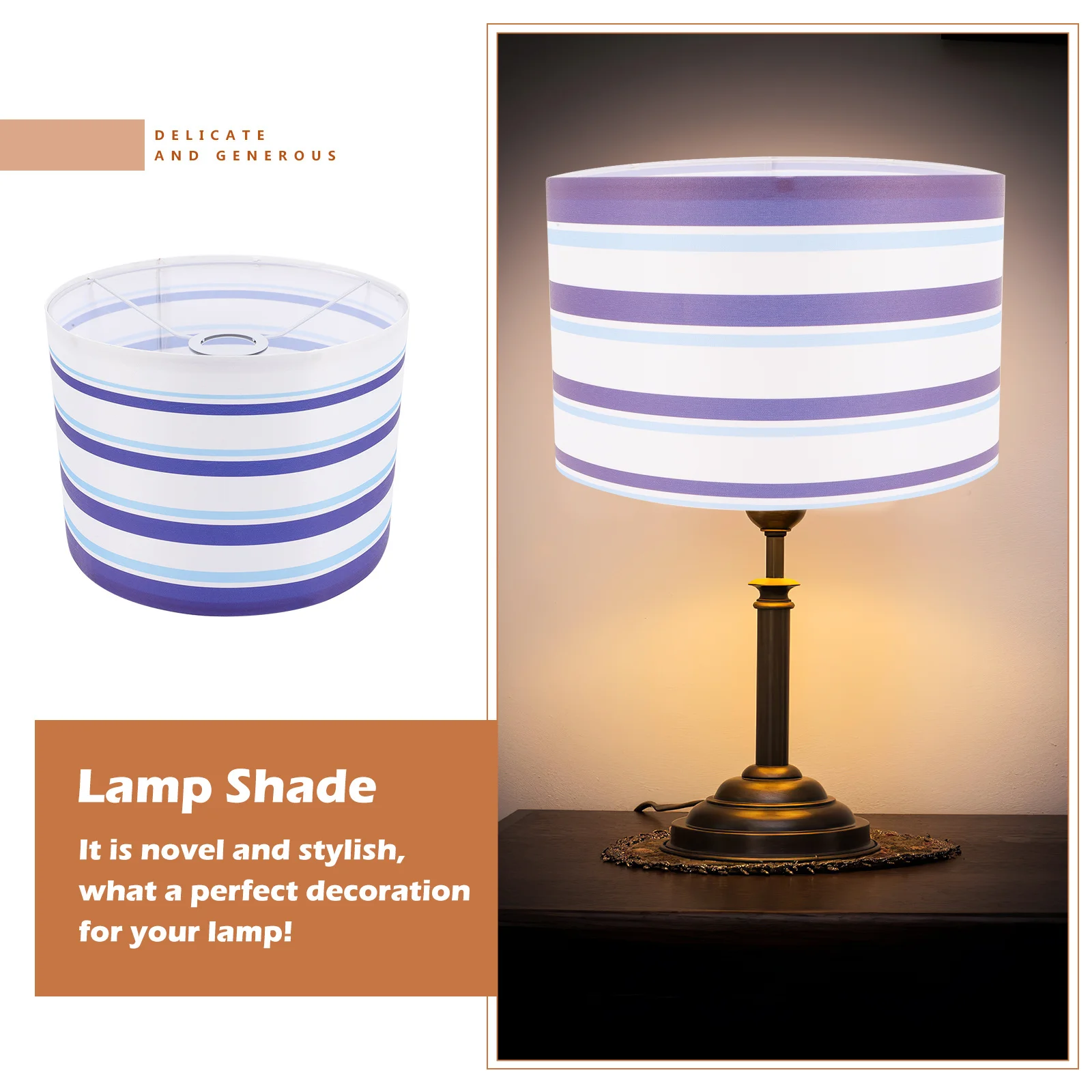 

Cloth Lampshade for Table Floor Light Detachable Fabric Craft Metal Decor Cover Soft Light No Dazzling Eye Protection Lighting