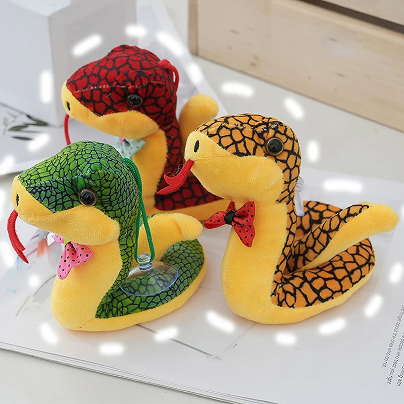 Cute Snake Pendant Plush Doll Pendant Creative Keychain Doll Bag Ornament Car Key Accessories Couple Birthday Toys For Girls