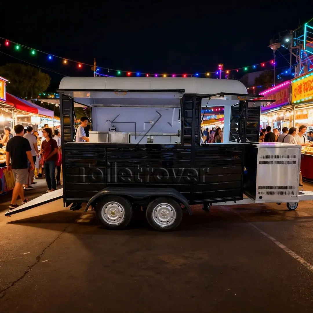 

Dark Style Mobile Dessert Shop, Sweetness Hides in the Black Food Truck