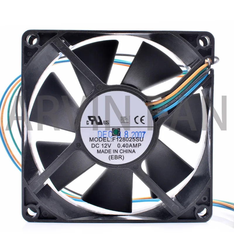 

Brand New Original F128025SU 8cm 8025 80mm Fan 12V 0.40A 4 Lines Chassis CPU Large Air Volume Cooling Fan