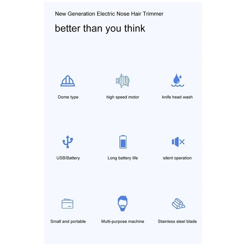 آلة تشذيب شعر الأنف الكهربائية للرجال والنساء ، قابلة لإعادة الشحن USB ، محمولة ، صغيرة ، سكين حلاقة ، متينة ، منتج جديد