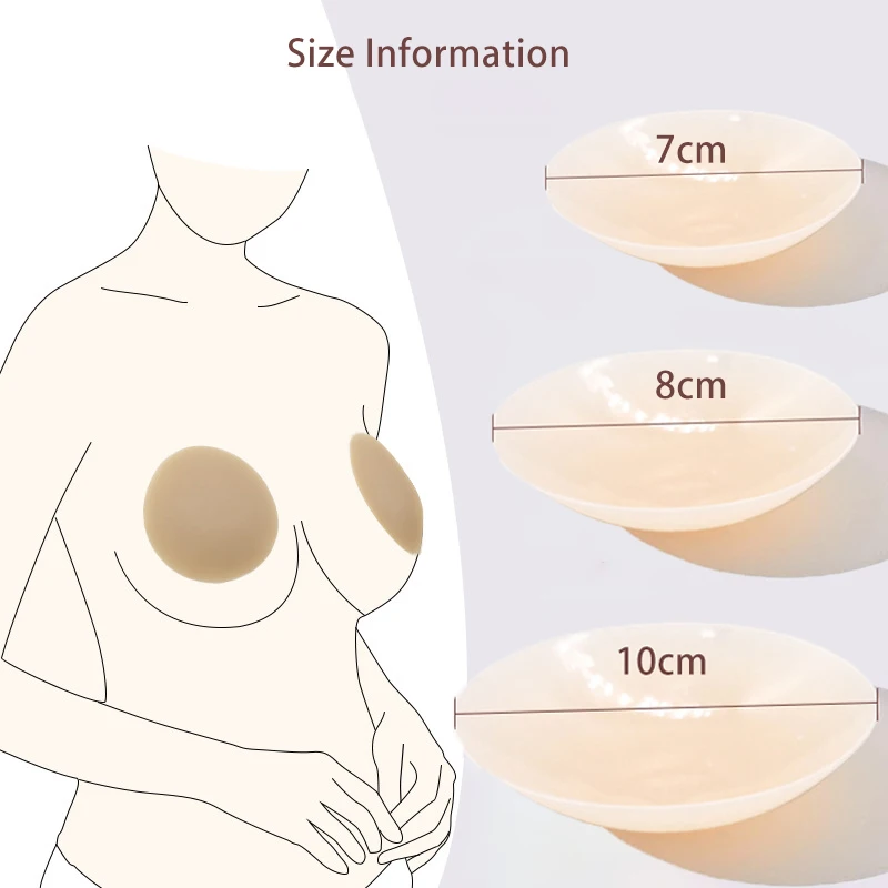 Nipple Cover Pasties Silicone Adhesive Sticky Bra Liner For Women Reusable Breast Pad Sticker Invisible Boob Tape No-Show Insert