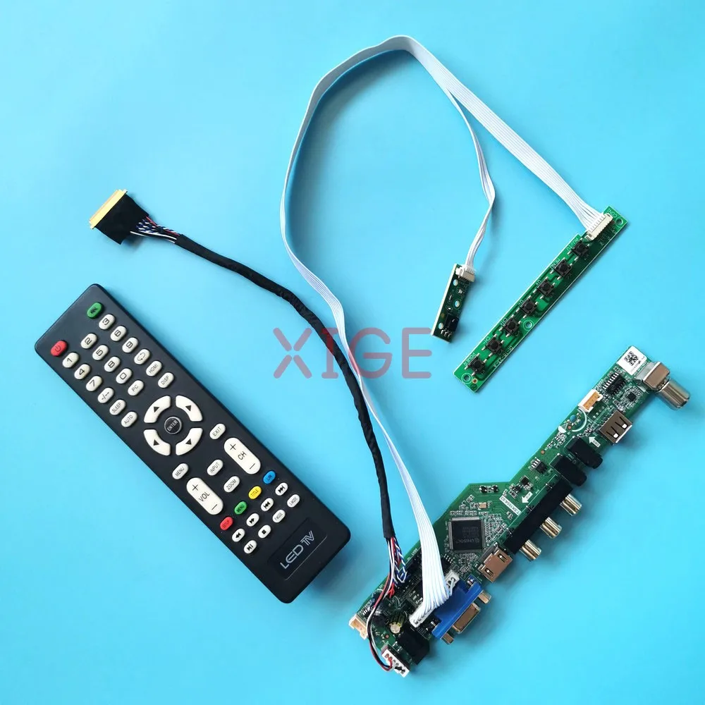 لوحة للقيادة لوحدة التحكم لـ M101NWT2 R2/R3 M101NWT4 R0/R3 10.1 "كمبيوتر محمول مصفوفة LVDS 40 Pin TV التناظرية USB + AV + VGA + HDMI 1024x600 Kit