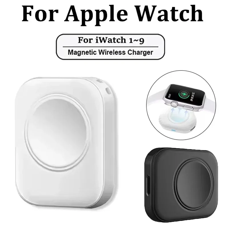 Wireless Charger For Apple Watch Series 9 8 7 SE 6 5 4 Ultra 3 2 1 Type C 8pin Two Interface Portable Magnetic Wireless Charger