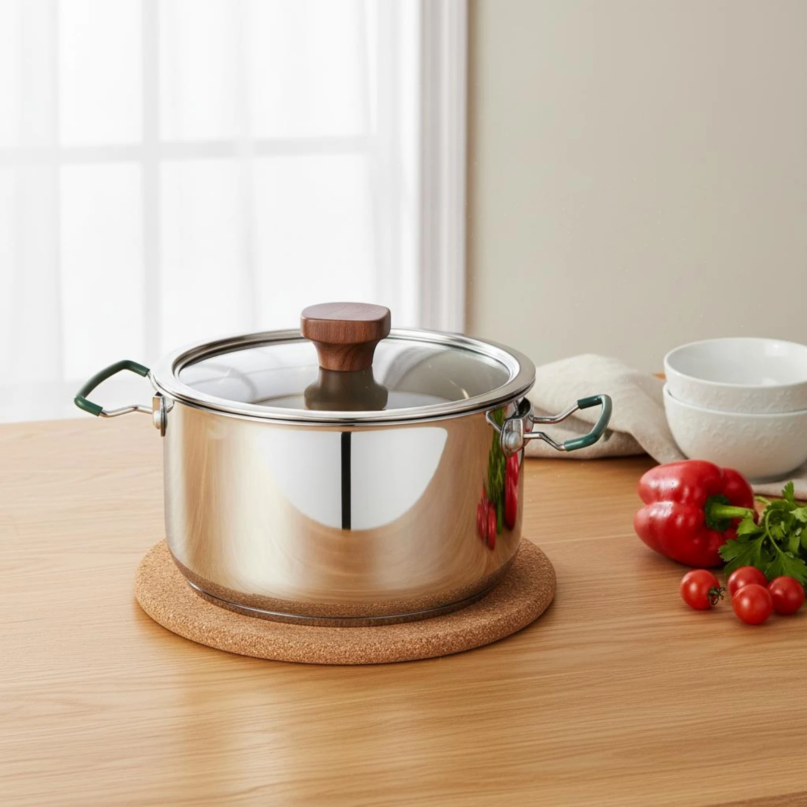 3 Pieces Camping Cookware Kit Corrosion-Resistant Stainless Steel Pot Set Camping Pot Set Fast Heat Conduction for Hikers