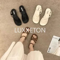 Women Sandals Summer New Fashionable Comfortable Soft Sole Wear Resistant Women Casual Breathable Roman Beach Sandals