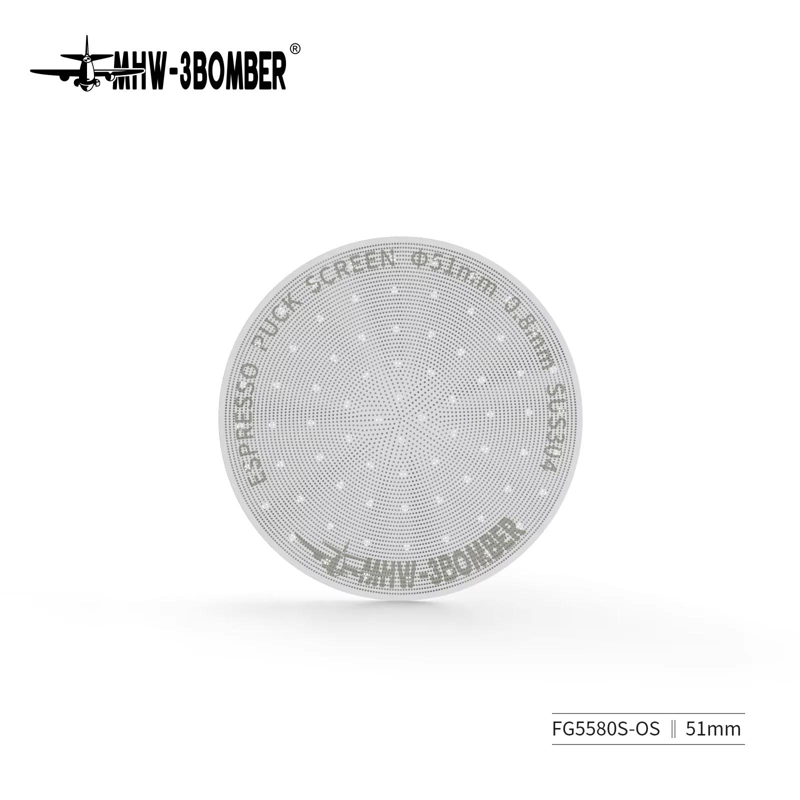 MHW-3BOMBER 51/53/58.5mm Puck Screen 0.2/0.8mm Metal Herbruikbaar Koffiefilter voor Espresso Portafilter Mandje Koffie Accessoires