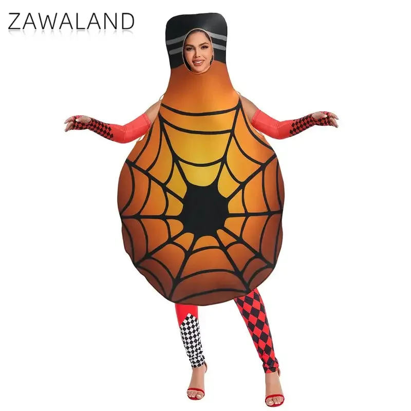 ชุดคอสเพลย์ฮาโลวีน ชุดใยแมงมุมตลก หลอดไฟ ชุดคอสเพลย์ฟองน้ำ ชุดแฟนซีสำหรับผู้ใหญ่ ผู้หญิง ผู้ชาย ชุดแต่งกายสำหรับงานปาร์ตี้วันหยุด
