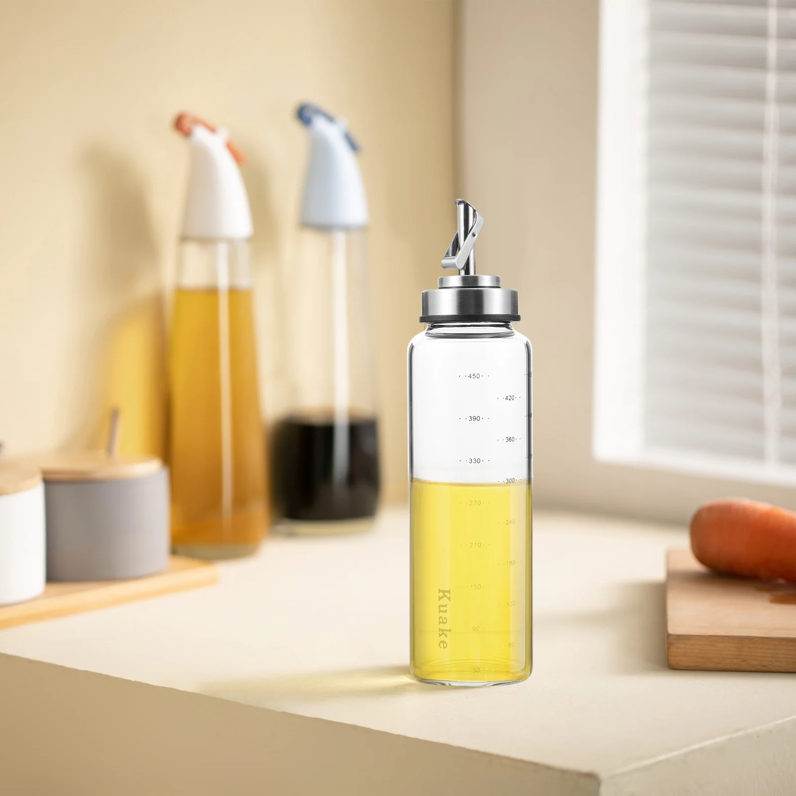 

Oil Dispenser Bottle Household Glass Container Soy Sauce Graduated Bottles Large Capacity Pot Home