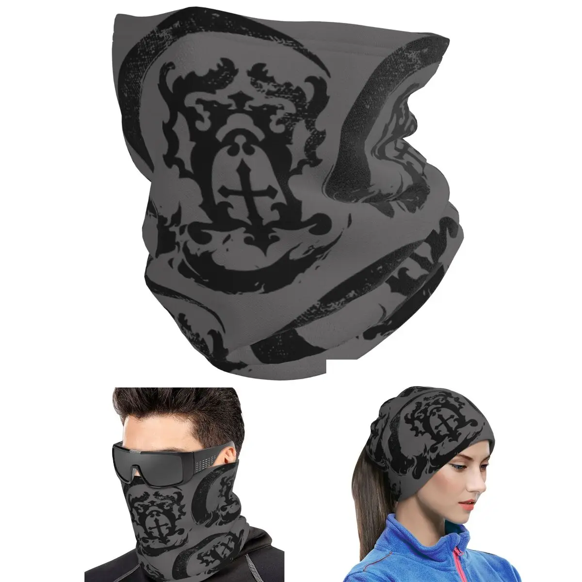 Castlevania Belmont Crest Black Bandana Neck Cover Printed Wrap Mask Scarf Multifunction Headwear Unisex Adult Washable