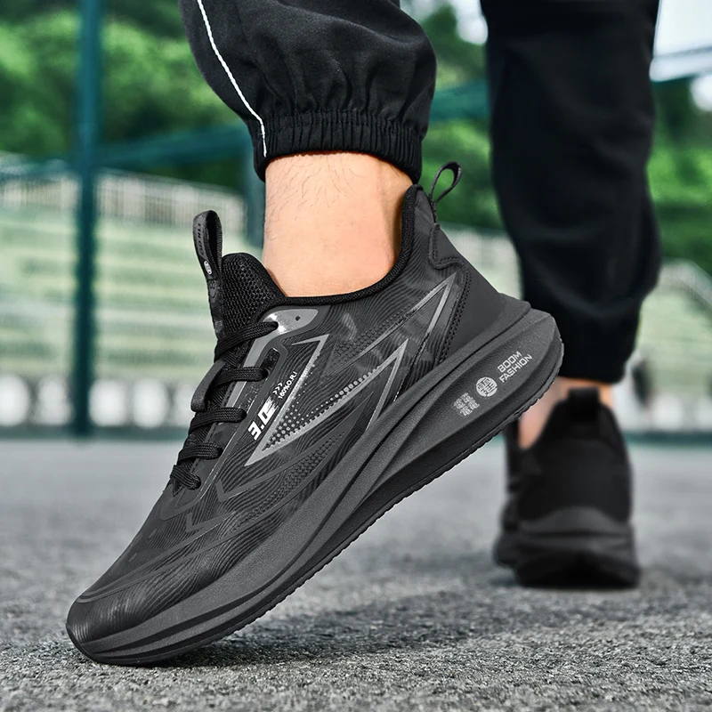 Maratona esporte tênis de corrida dos homens à prova dwaterproof água tênis antiderrapante jogging sapatos masculinos ao ar livre sapatos de caminhada casuais calçados masculinos