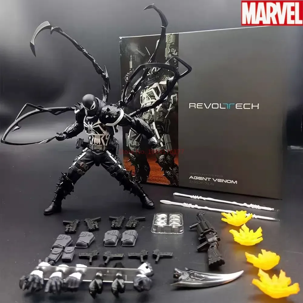 Venom Revoltech Amazing Yamaguchi Figures Agent Venom Anime Figure Model Eugene Thompson Revoltech Amazing Fantasy Figure Gift