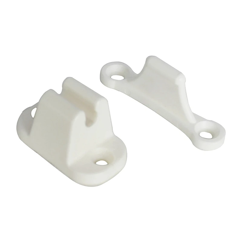 2X Door Retainer Kit T Shape Door Stop Retaining Catch Latch For Rv Caravan Motorhome Boat Door Retainer Holder White