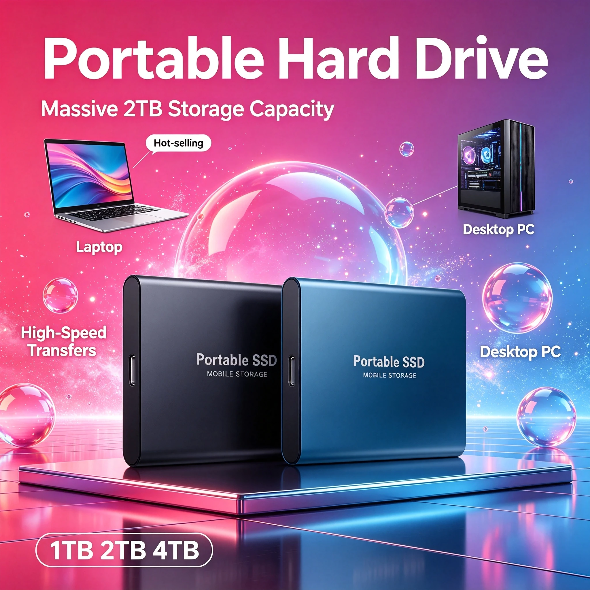 NEW T5 Mini 2TB Genuine External Portable SSD USB 31 Fast Data Solid State Drive Large Volume Flash Disk Advanced Max Plus
