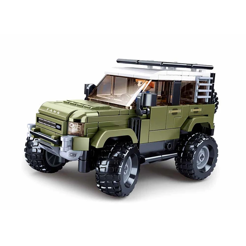 New Sluban Technical ORV Land SUV Rover Defender 42110 Classic Cross Country Car Model Building Blocks Set Children Toys Gifts