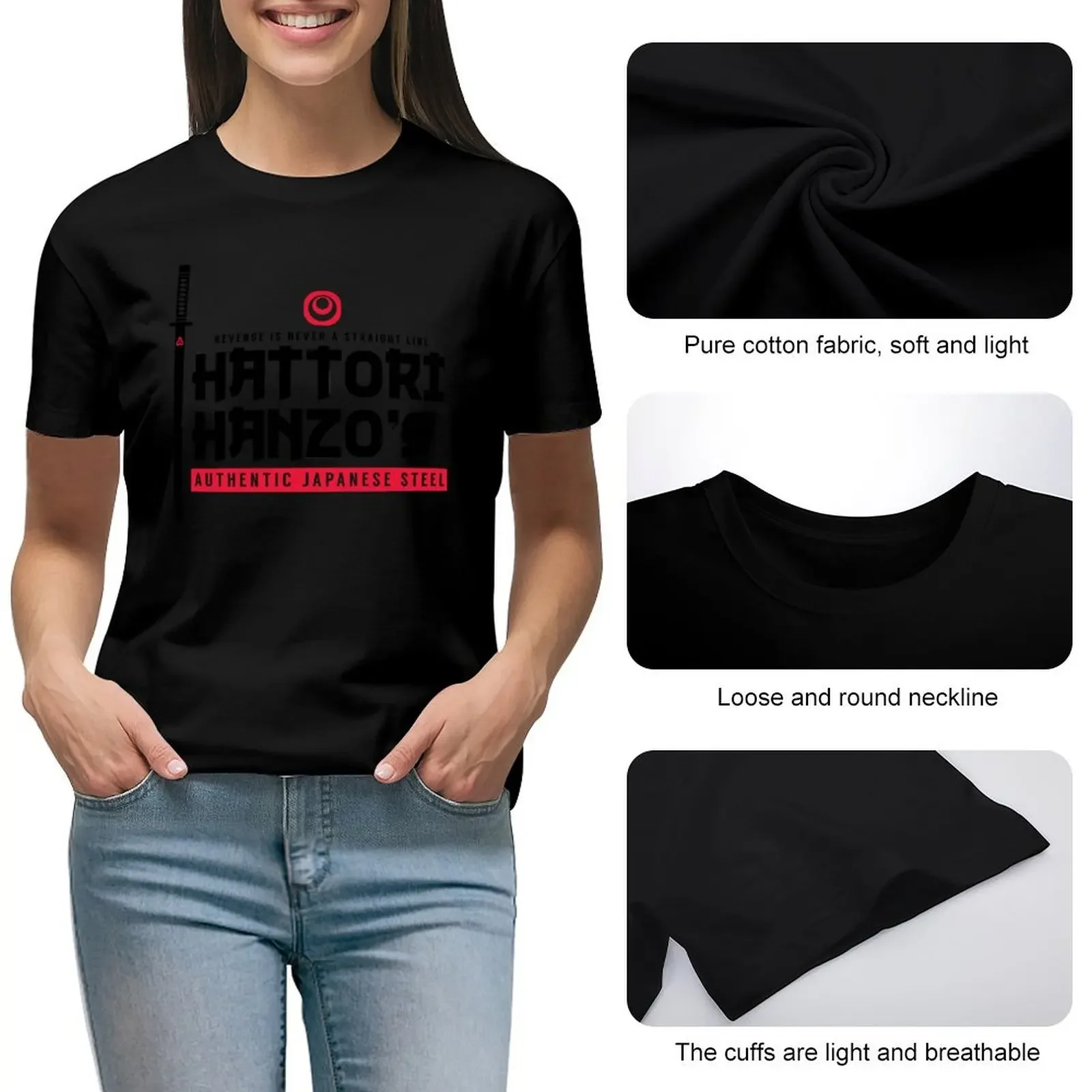 Camiseta japonesa de acero versión oscura para fanáticos de los deportes, tops bonitos, ropa hippie, camisas de entrenamiento para mujer, ajuste holgado