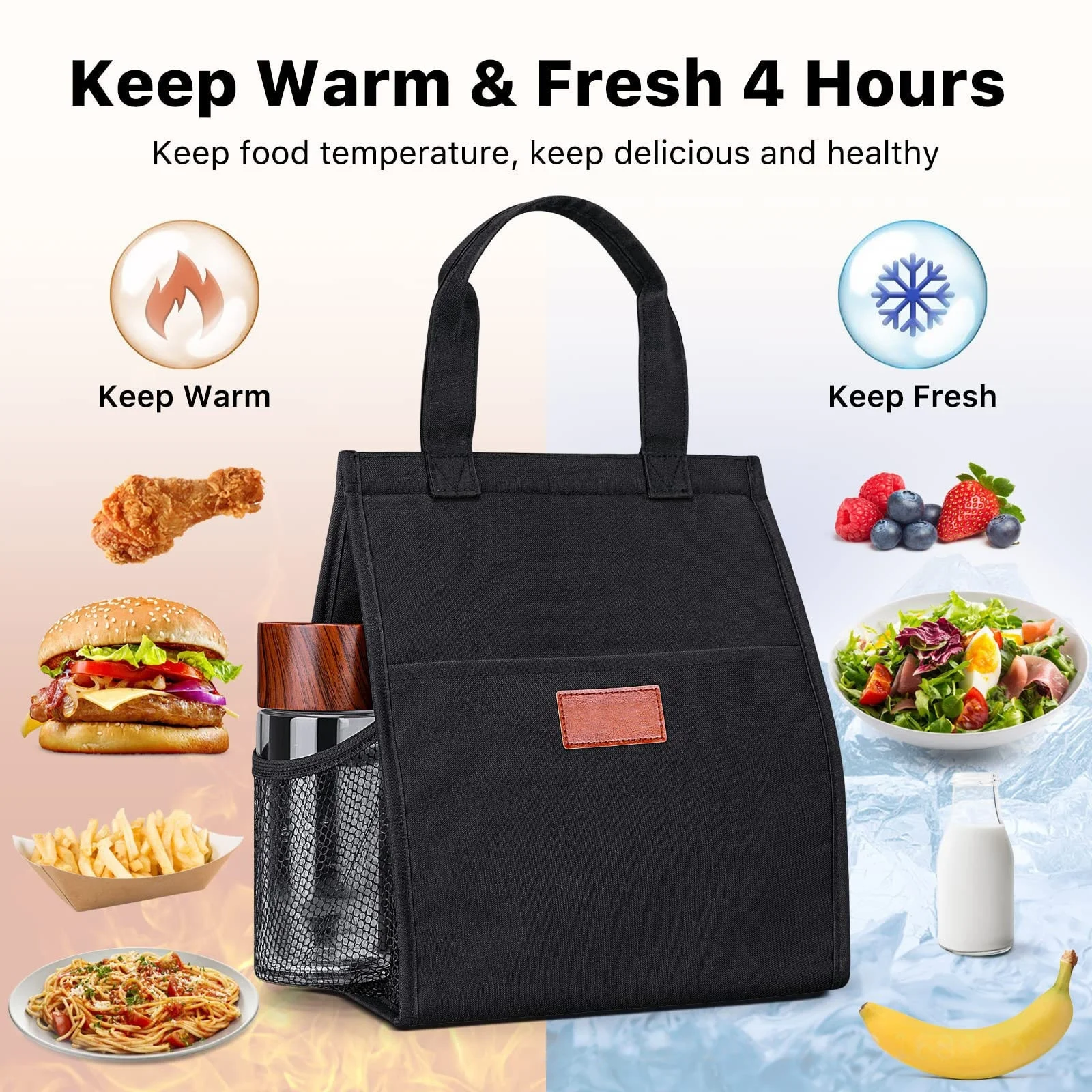 Großvolumige Isoliertasche Tragbare Handgehaltene Isoliertasche Verstärkte Aluminiumfolie Lunchtasche Brotdose