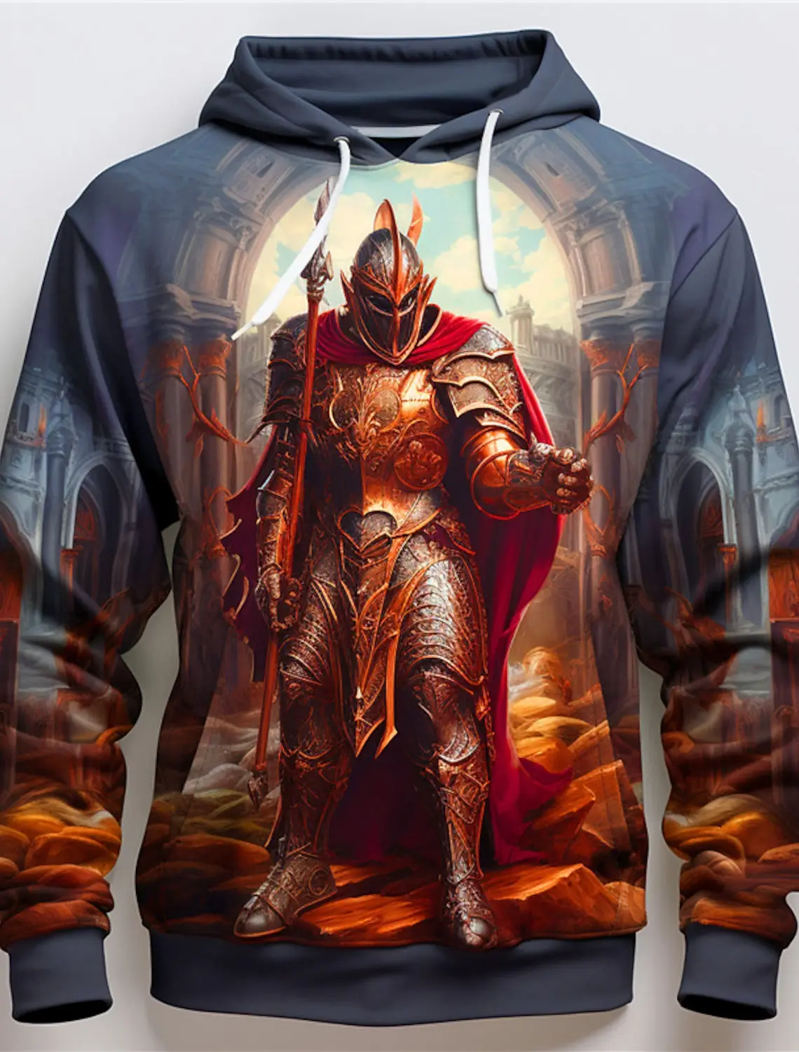 Graphic Knights Templar Men's Fashion 3D Print Hoodie SportsHoodies Hooded Print Front Pocket Spring & Fall  Hoodie Sweatshirt