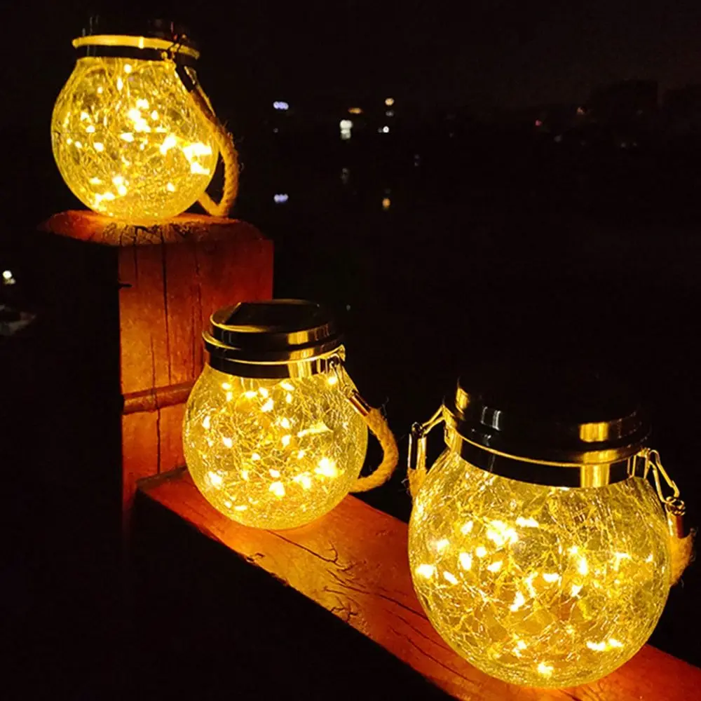 

Energy Saving LED Solar Lights Garden Decoration Waterproof Outdoor Lighting Mason Jar Hanging Light Parties