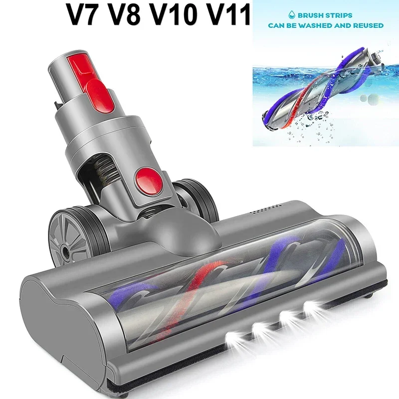 Vacuum Cleaner Brush Head Living Room Floor Cleaning Tool Electric Turbo Cleaner Brush Head Dyson V7 V8 V10 V11 Replacement