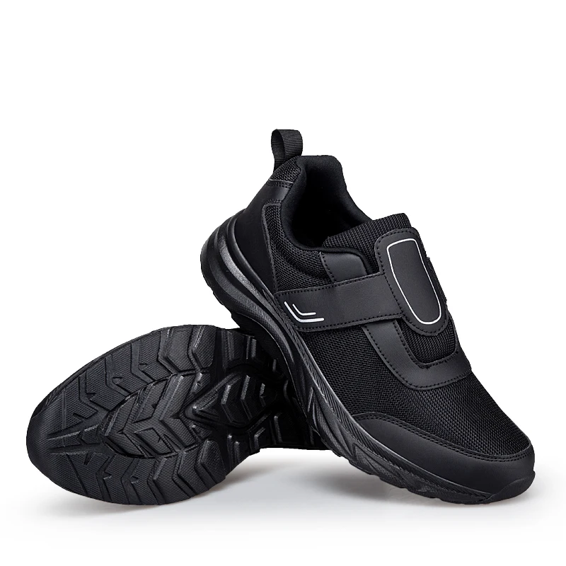 Zapatillas deportivas ajustables para hombre con sistema Easy Top Wings, ideales para diabéticos y personas mayores, cómodas y suaves, con cierre de velcro, para caminar y deporte.
