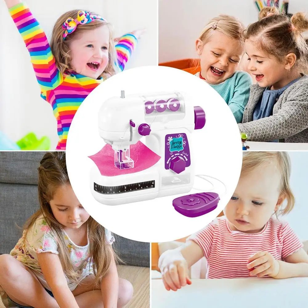 Portable Sewing Machine Travel Beginner Sewing Machines Portable Battery Powered Sewing Machine Pretend Play Arts For Kids