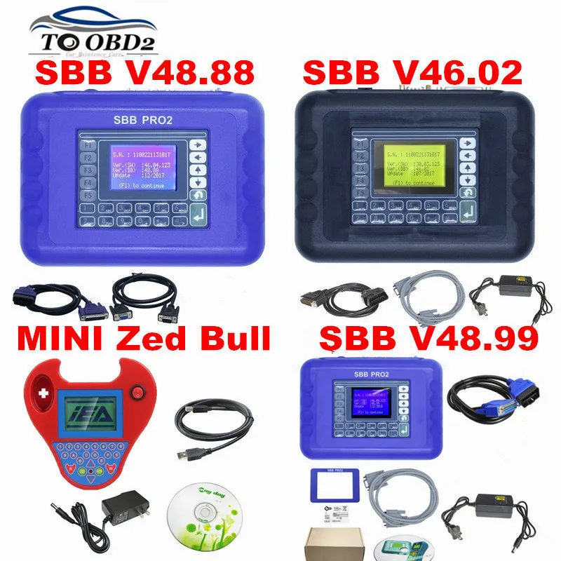 Newest V48.99 SBB V48.88 SBB PRO2 Supports New Cars Multi-Language No Tokens Supports For Toyota G Chip MINI Zed Bull