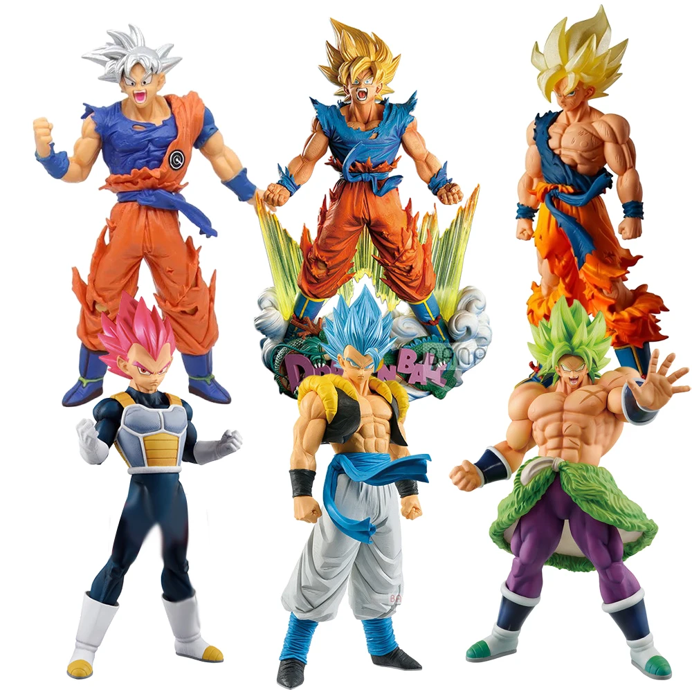 6Pcs Anime Dragon Ball Son Goku Gojita Broly Figurka Vegeta Migatte no Gokui Zestaw modeli zabawek i kolekcji lalek Figurka akcji