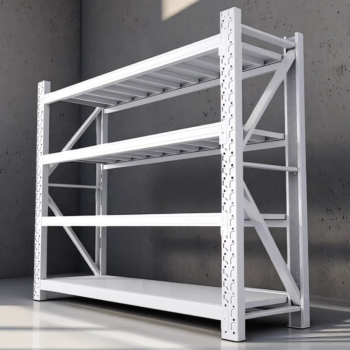 Factory Direct Cargo Storage Medium Duty Stackable Shelf, Overhead Garage Storage Pallet Racking For Industrial & Home Use